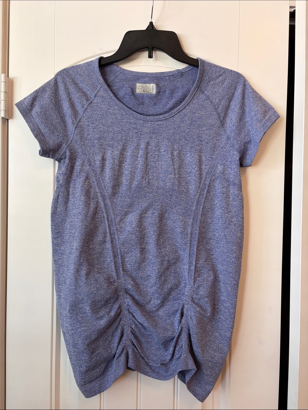 Athleta Heather Lavender Short Sleeve Scoop Neck Top
